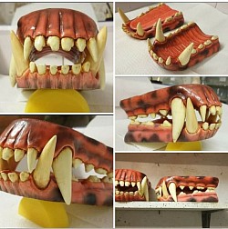Acrylic werewolf teeth